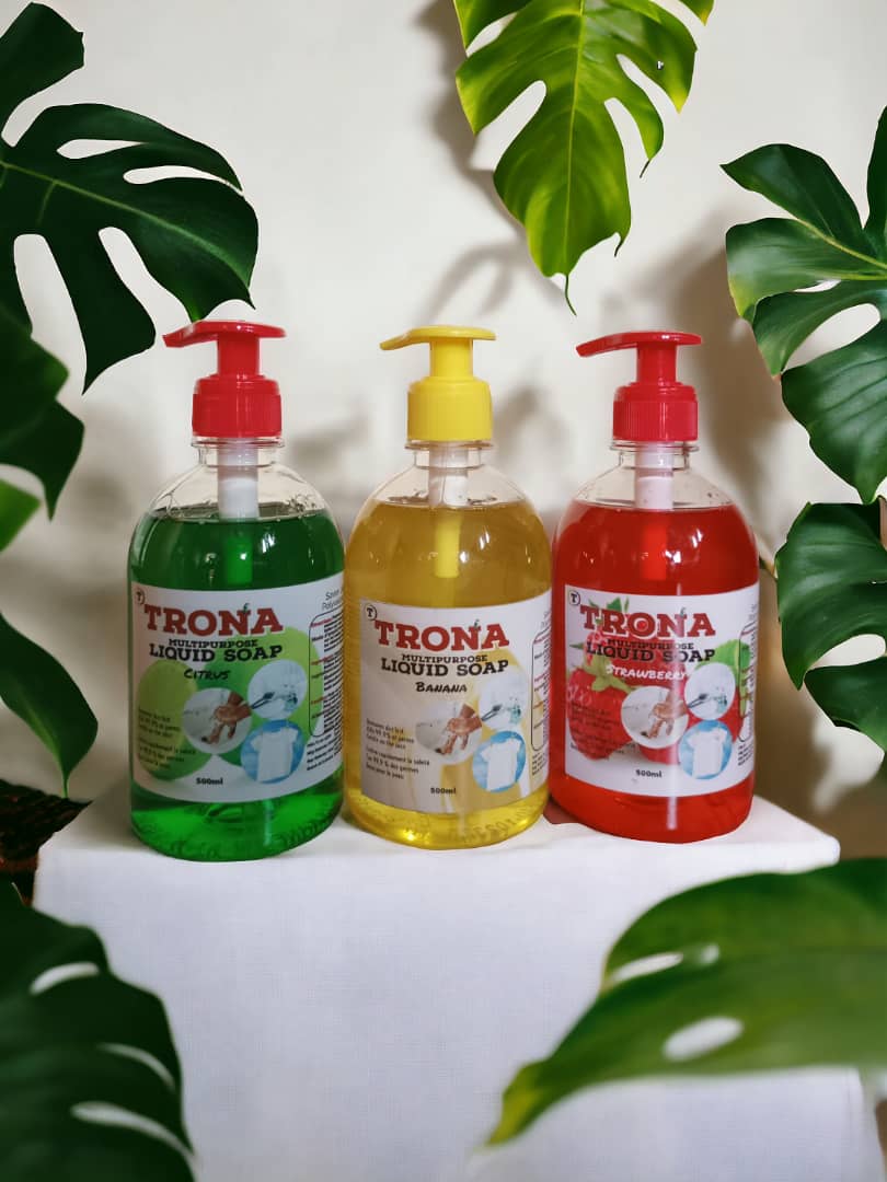 TRONA-Multipurpose-Liquid-Soaps-in-Citrus-Banana-Strawberry500ml-with-pump-top-1